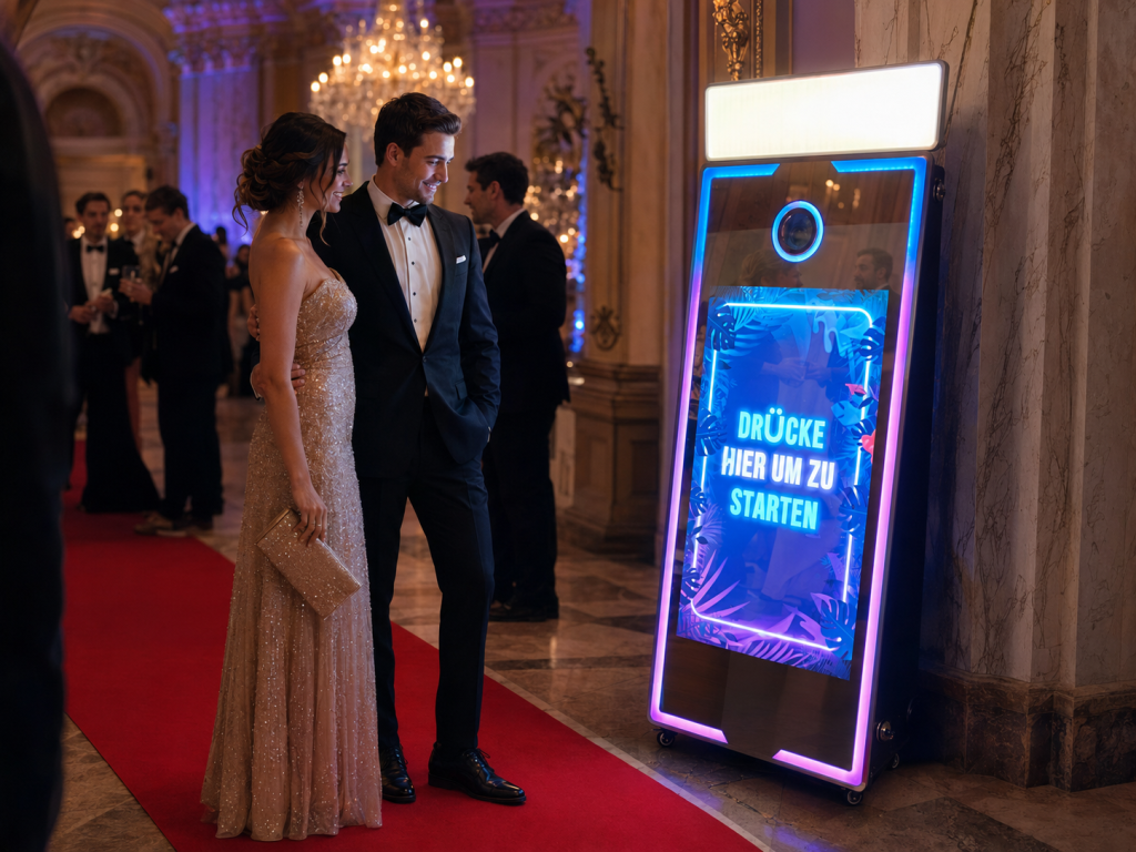 Fotospiegel Events – Fotobox mit Touchscreen und Sofortdruck bei einer Feier im Kamptal
